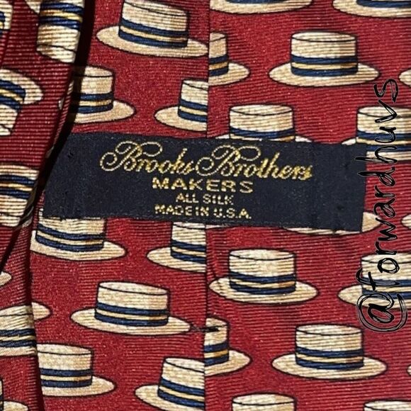 Brooks Brothers Makers Pure Silk Striped Necktie - Red, White, and Blue - Picture 4 of 8